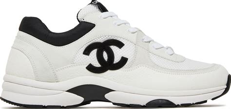 chanel trainers womens black and white|chanel trainers all black.